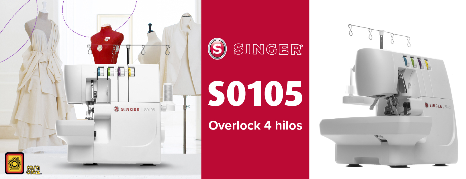 Máquina de coser Overlock Singer